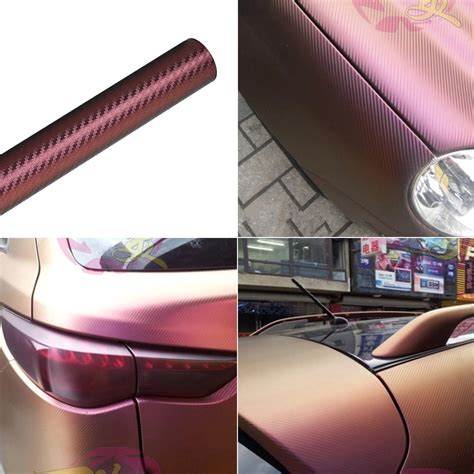 ATMOMO Purple And Coppery Car Chameleon Wrap Auto Carbon Fiber Wrapping