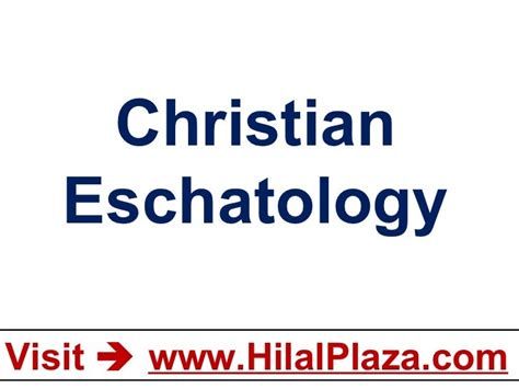 Christian Eschatology