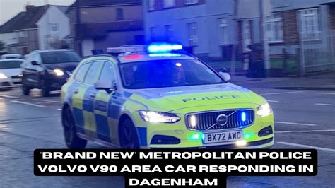 Brand New Metropolitan Police Volvo V Area Car Responding In