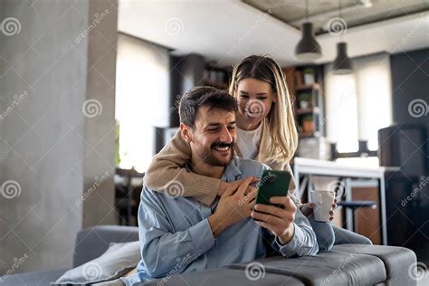 Capturing Happy Moments Together Happy Young Loving Couple Making