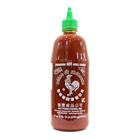 Huy Fong Sriracha Hot Chili Sauce 28oz 1 Pack Gtin Ean Upc