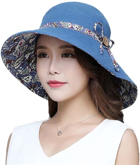 Shop Womens Wide Brim Floppy Sun Hat Reversible Summer Beach Hats With