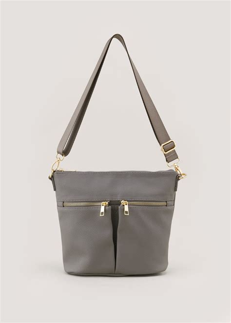 Grey Cross Body Messenger Bag Matalan