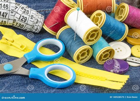 Tailor Materials Colorful Sewing Threads Various Threads Stock Image