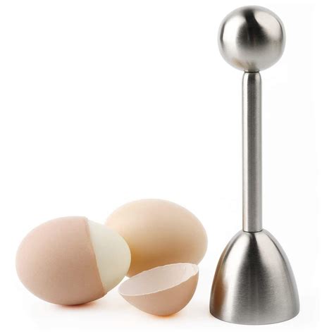 Soft Hard Boiled Egg Cracker Topper Stainless Steel Shell Separator