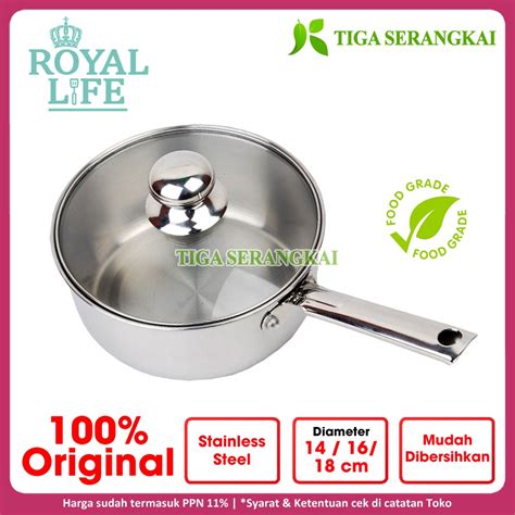 Jual Royal Life Cookware Sauce Pan Panci Susu Stainless Steel 14 Cm