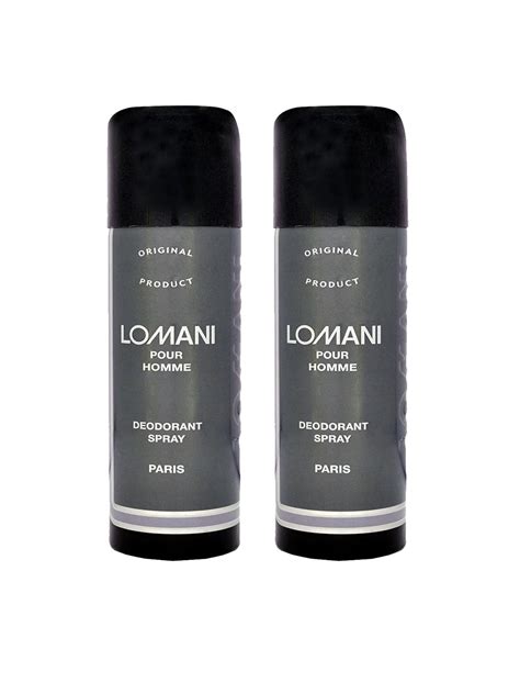 Buy Lomani Men Set Of 2 Pour Homme Deodorant Body Spray 200 Ml Each