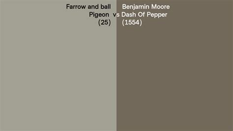 Farrow And Ball Pigeon 25 Vs Benjamin Moore Dash Of Pepper 1554