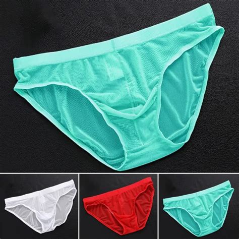 Sexy Und Transparente Herren Slips Aus T Ll Netz Atmungsaktiv Und