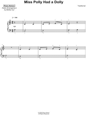 "Miss Polly Had a Dolly" Sheet Music - 1 Arrangement Available Instantly - Musicnotes