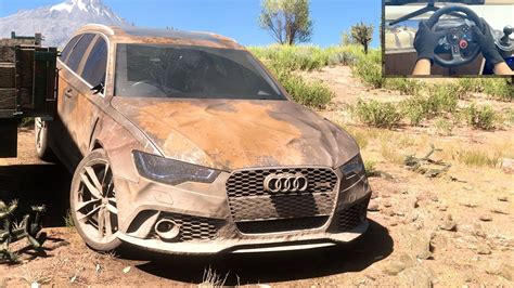 Rebuilding Wrecked AUDI RS6 AVANT Forza Horizon 5 Logitech G29