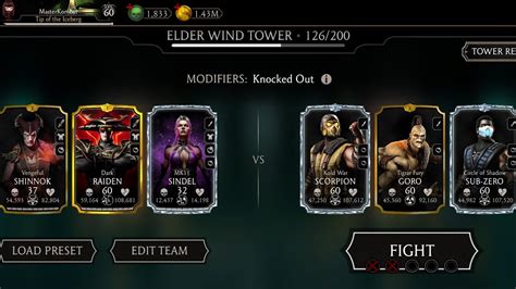 Elder Wind Tower FATAL 126 Fight Reward Mortal Kombat Mobile