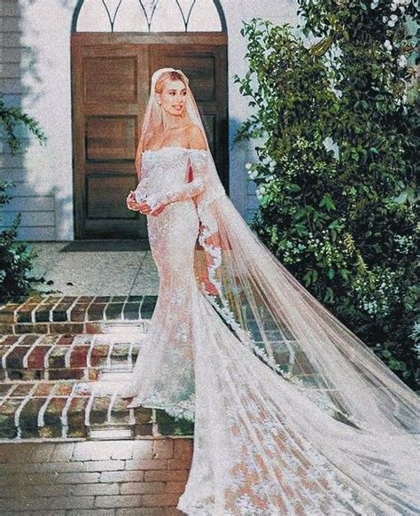 Pin On Hailey Baldwin Glamourous Wedding Dress Bridesmaid Dresses Uk