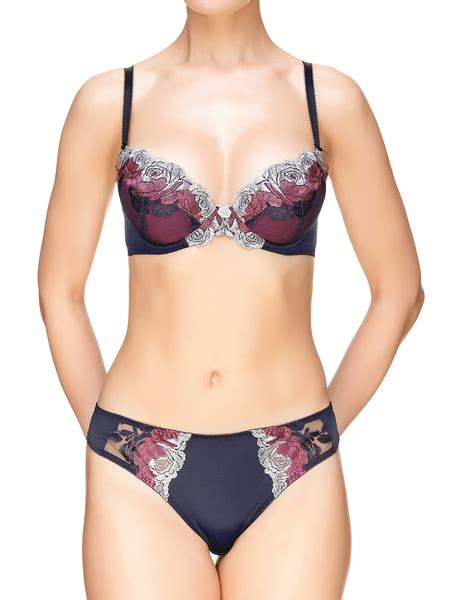 Allegra Luxury Embroidered Lace Push Up Bra Lauma Lingerie