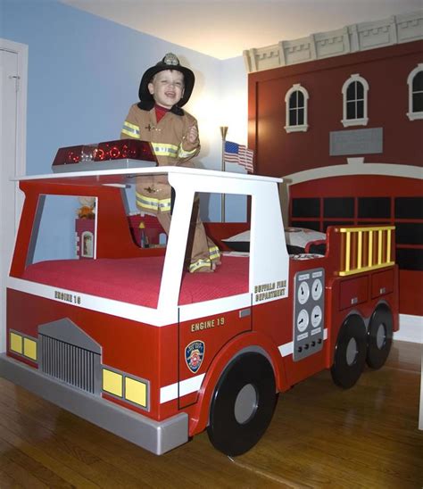 Fire Truck Twin Or Crib Size Bed Woodworking Plan Etsy Firetruck