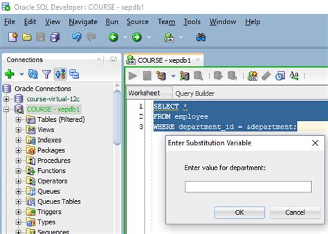 Substitution Variables In Oracle Standout Dev