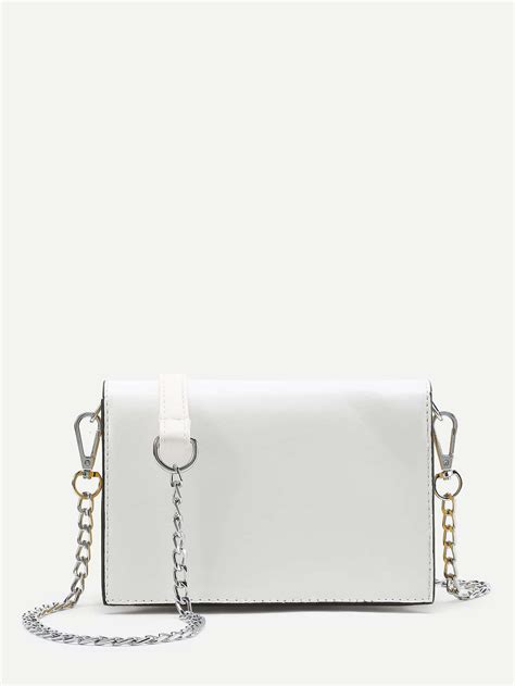 Contrast Pu Flap Crossbody Bag Sheinsheinside