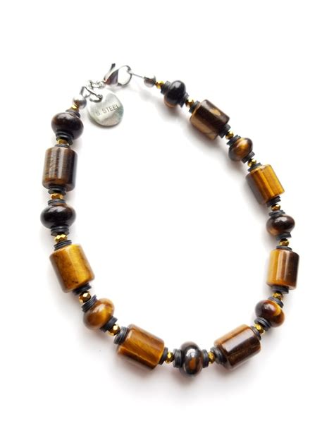 Tiger Eye Men S Bracelet Men S Luxury Bracelet Etsy