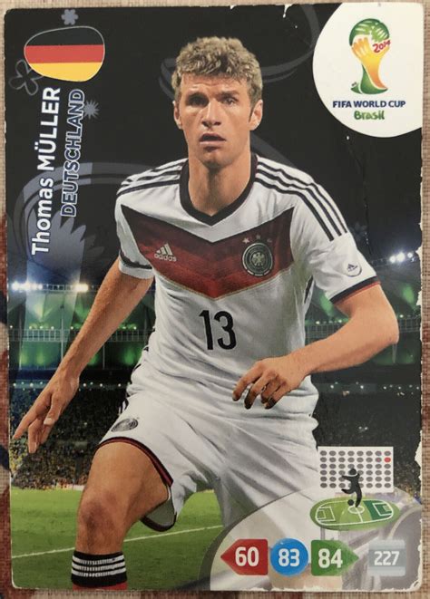 Thomas Muller Germany Fifa World Cup Panini Adrenalyn Xl Base Card