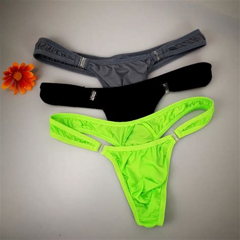 Cool Mens Bulge Pouch Underwear Button Man Underwear Sexy Hot Erotic Gay Male Thong G String
