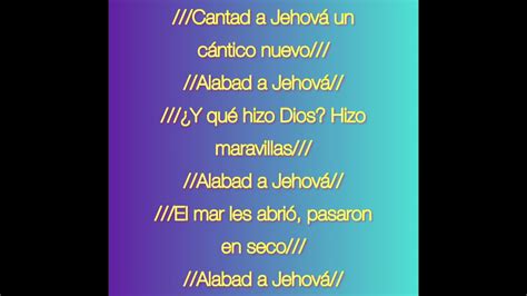 Cantad a Jehová un cántico nuevo Acordes Chordify