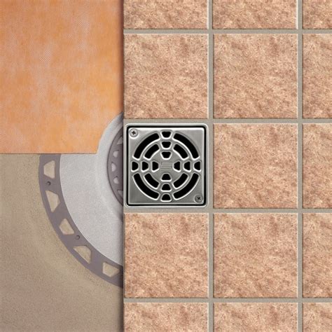 Schluter Systems Kerdi Drain 2 In Stainless Steel Square Shower Drain Kd2abse At