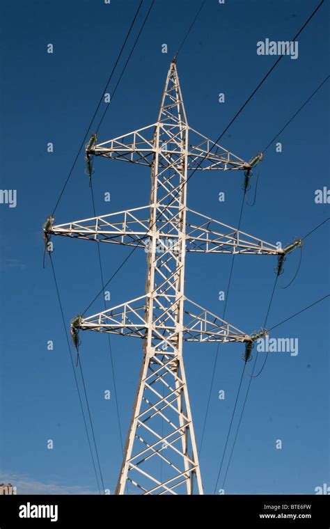 High Voltage Electricity Pylon Stock Photo Alamy