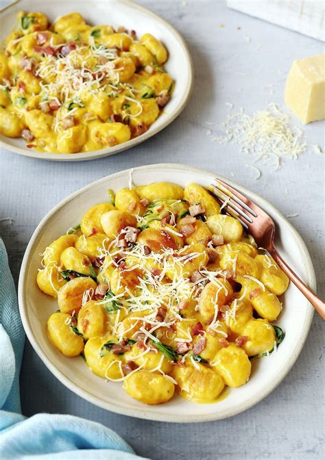 Pan Fried Gnocchi With Prosciutto And Creamy Pumpkin Sauce Kids Eat