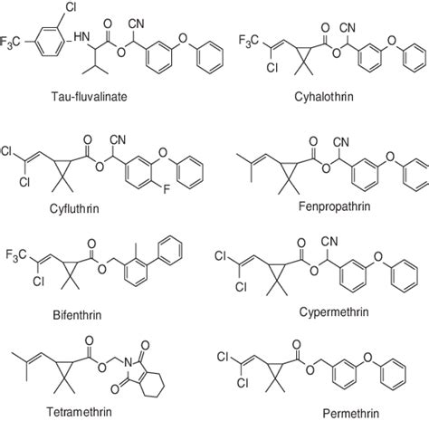 Chemical Structure Of Some Typical Pyrethroids Download Scientific