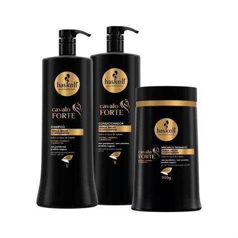 Kit Cavalo Forte Shampoo Condicionador E M Scara Haskell