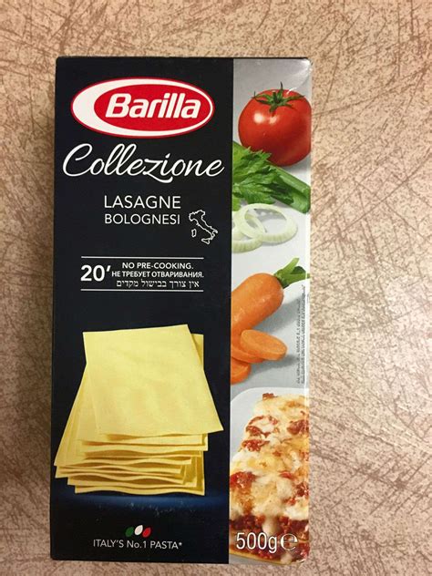 Паста Barilla La Collezione Лазанья 500 г — купить в интернет-магазине ...