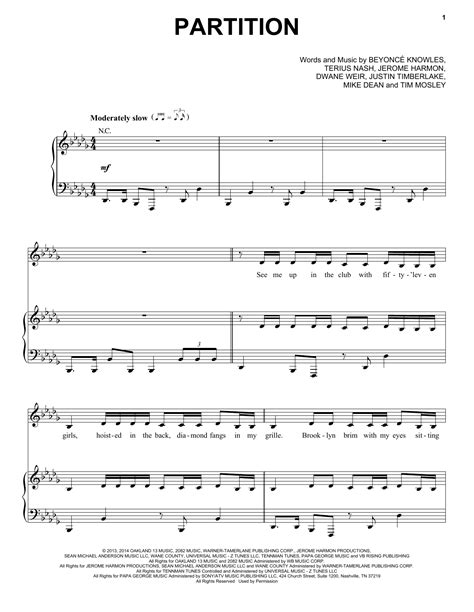Partition Partitions Beyoncé Piano Chant And Accords De Guitaree