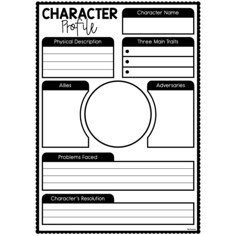 Character Profile Template Top Teacher