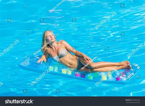 Sexy Blonde Woman Swimming Pool Stock Photo Shutterstock