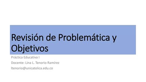 Revisi N De Problema Y Objetivos Pptx Pdf