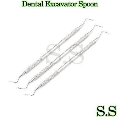 3 Pcs Dental Excavator 129 130 Restorative Double Ended Spoon 1 8mm EBay