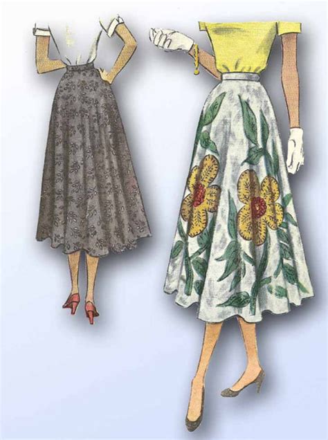 1950s Vintage Misses Day Skirt 1950 Mccalls Sewing Pattern 7962 Size 2 Vintage4me2