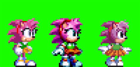 Sonic 3 R3imagined Amy Rose Spritesorigins Base By Lukeaural2 On