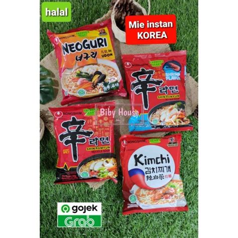 Jual Mie Nongshim Shin Ramyun Kimchi Udon Instant Noodle Korea Halal