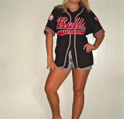 S Chicago Bulls Baseball Jersey Button Up Shirt Etsy Wintersport