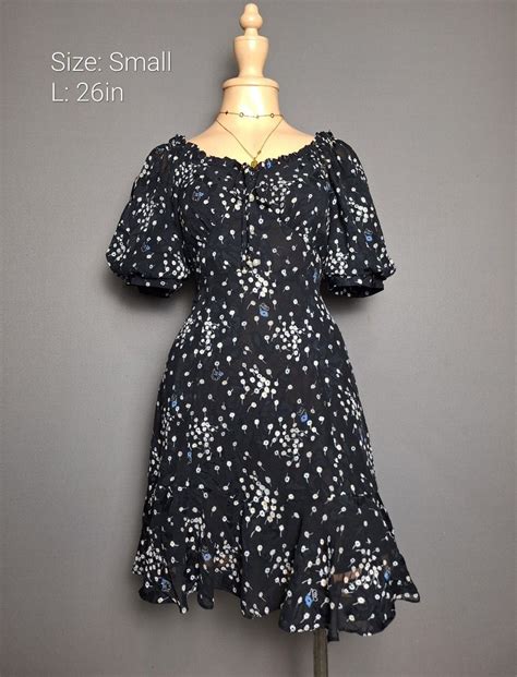 Puff Sleeved Dress Womens Fashion Dresses And Sets Dresses On Carousell