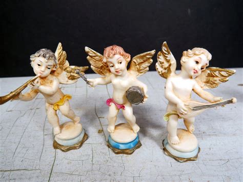 Fontanini Depose Italy Cherubs Angel Figurines Set Of 5 Etsy