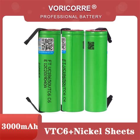 VariCore VTC6 3 7 V 3000 mAh 18650 batería recargable de iones de litio