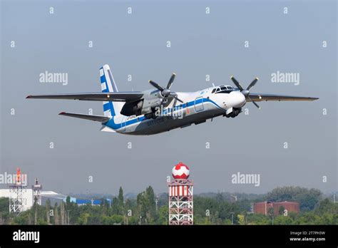 Southern Sky Antonov An 24B Aircraft Taking Off Soviet Era Airplane