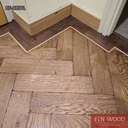 Herringbone Flooring With Border And Tramline CraftedForLife