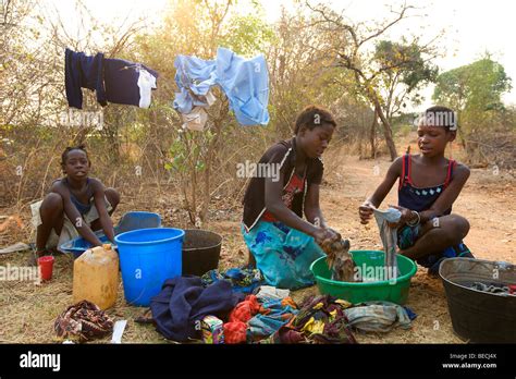 South African Woman Washing Naked