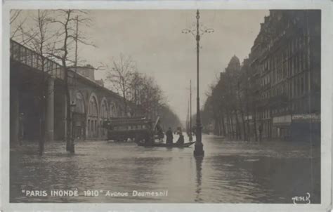 Cpa Inondations Paris Avenue Daumesnil Eur Picclick Fr