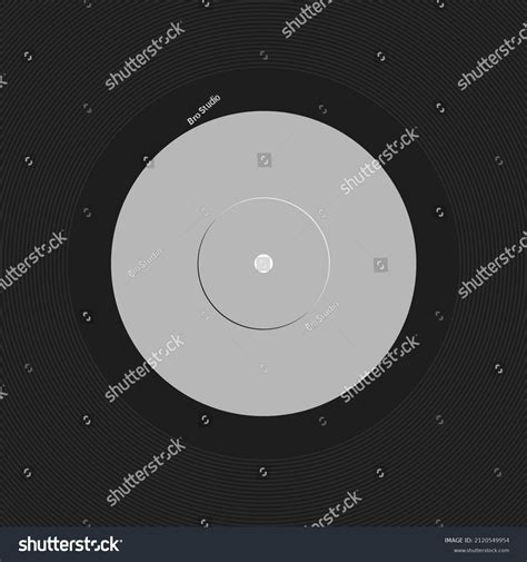 Vintage Blank Vinyl Disc Label Template Stock Vector (Royalty Free ...