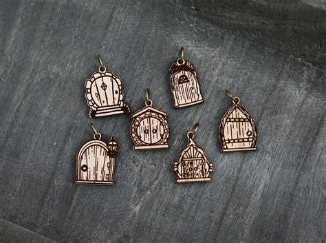 Fairy Gnome And Hobbit Door Stitch Markers For Knitting And Crochet