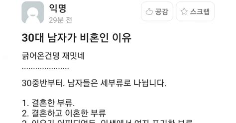 30대 남자들이 점점 결혼 안 하는 이유 뷰티뉴스